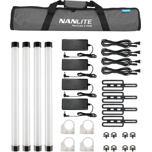 Cвітлодіодна трубка Nanlite PavoTube II 15XR RGB LED Pixel Tube Light 4 KIT (PT15XR4KIT)