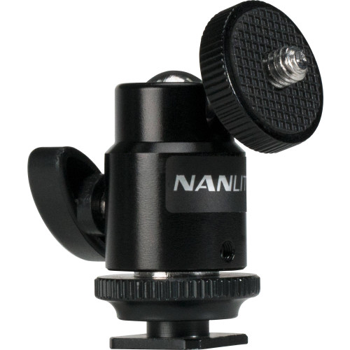Шарова головка Nanlite Mini Ball Head with Hot Shoe Adapter and 1/4''-20 Mount (AS-BH-1/4)