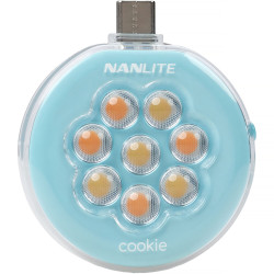 Портативна світлодіодна панель Nanlite cookie USB-C Mini Round LED (Cyan Blue) (COOKIE-CB)