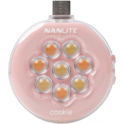 Портативна світлодіодна панель Nanlite cookie USB-C Mini Round LED (Coral Pink) (COOKIE-CP)