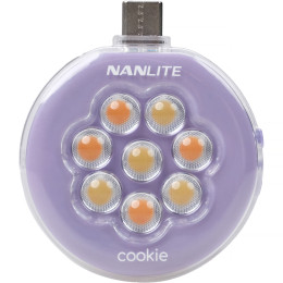 Портативна світлодіодна панель Nanlite cookie USB-C Mini Round LED (Lavender) (COOKIE-LD)