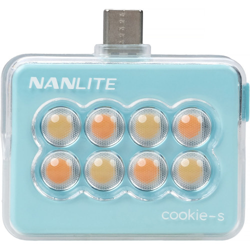 Портативна світлодіодна панель Nanlite cookie USB-C Mini Square LED (Cyan Blue) (COOKIE-S-CB)