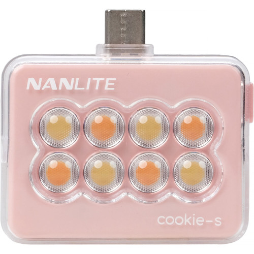 Портативна світлодіодна панель Nanlite cookie USB-C Mini Square LED (Coral Pink) (COOKIE-S-CP)