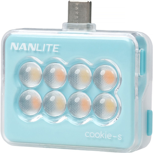 Портативна світлодіодна панель Nanlite cookie USB-C Mini Square LED (Cyan Blue) (COOKIE-S-CB)
