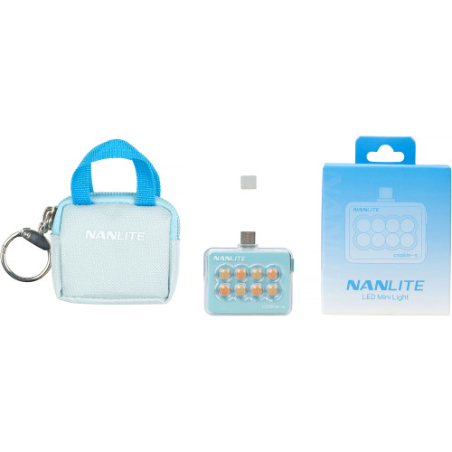 Портативна світлодіодна панель Nanlite cookie USB-C Mini Square LED (Cyan Blue) (COOKIE-S-CB)