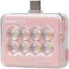 Портативна світлодіодна панель Nanlite cookie USB-C Mini Square LED (Coral Pink) (COOKIE-S-CP)