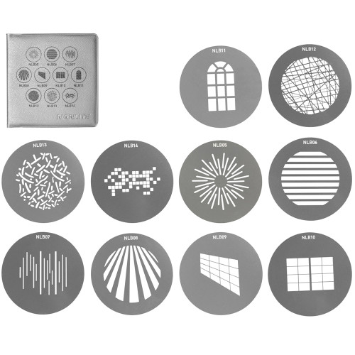 Набір гобо Nanlite M-Size Gobos for Projection Attachment (Set 1) (AS-GB-M-SET1)