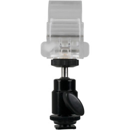 Затискач з шаровою головкою Nanlite Pavotube Transparent Polycarbonate Clip and Mini Ball Head with Hot Shoe Adapter (HD-T12+BH)