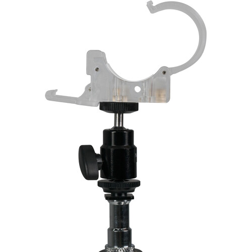 Затискач з шаровою головкою Nanlite Pavotube Transparent Polycarbonate Clip and Mini Ball Head with Hot Shoe Adapter (HD-T12+BH)