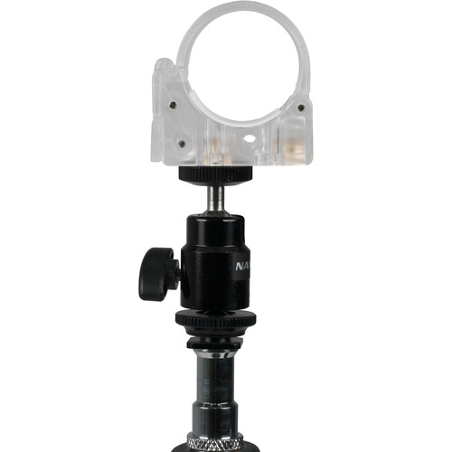 Затискач з шаровою головкою Nanlite Pavotube Transparent Polycarbonate Clip and Mini Ball Head with Hot Shoe Adapter (HD-T12+BH)