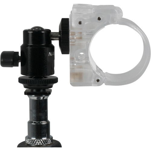 Затискач з шаровою головкою Nanlite Pavotube Transparent Polycarbonate Clip and Mini Ball Head with Hot Shoe Adapter (HD-T12+BH)