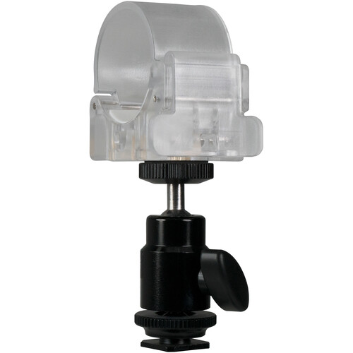 Затискач з шаровою головкою Nanlite Pavotube Transparent Polycarbonate Clip and Mini Ball Head with Hot Shoe Adapter (HD-T12+BH)