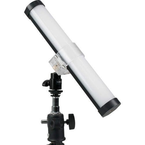 Затискач з шаровою головкою Nanlite Pavotube Transparent Polycarbonate Clip and Mini Ball Head with Hot Shoe Adapter (HD-T12+BH)