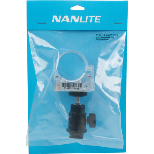 Затискач з шаровою головкою Nanlite Pavotube Transparent Polycarbonate Clip and Mini Ball Head with Hot Shoe Adapter (HD-T12+BH)