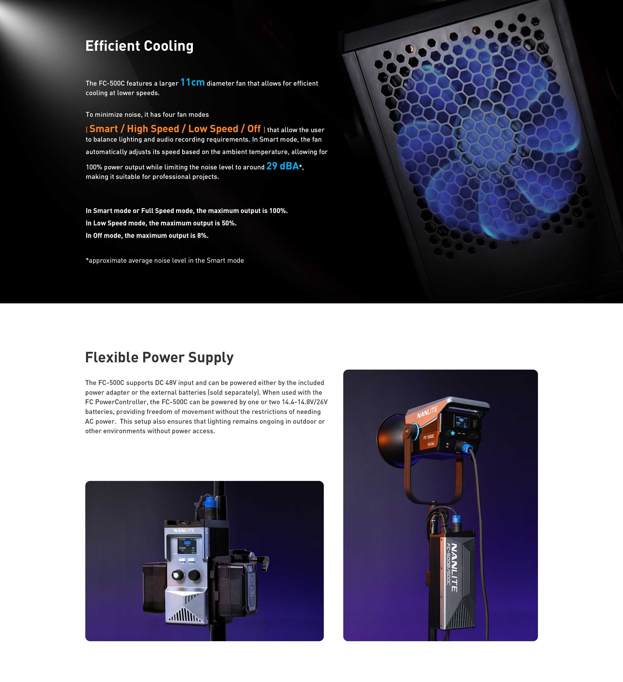 Студійне світло Nanlite FC-500C RGB LED Spotlight (FC500C)