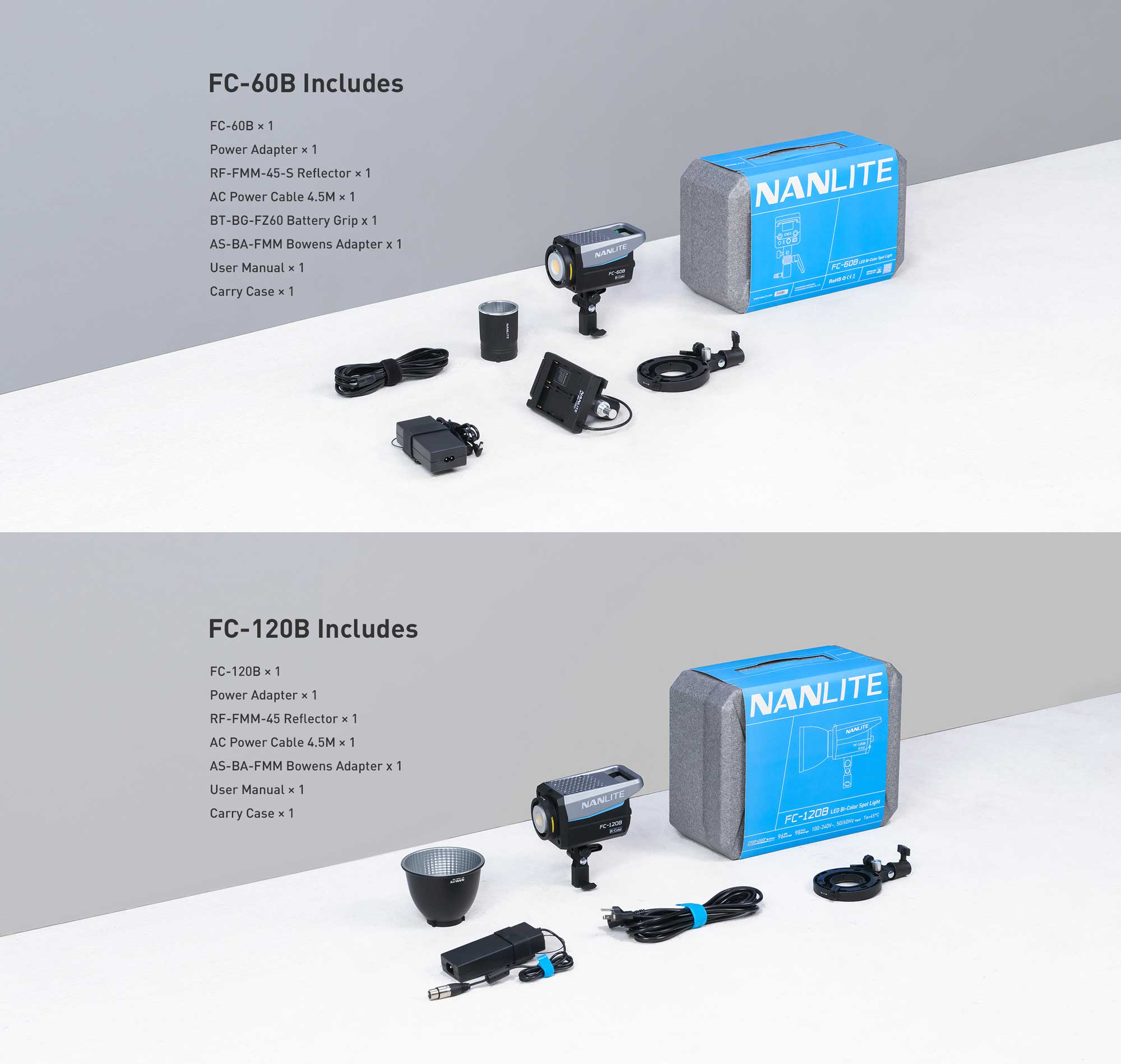 Студійне світло Nanlite FC-60B Bi-Color LED Spotlight (FC60B)