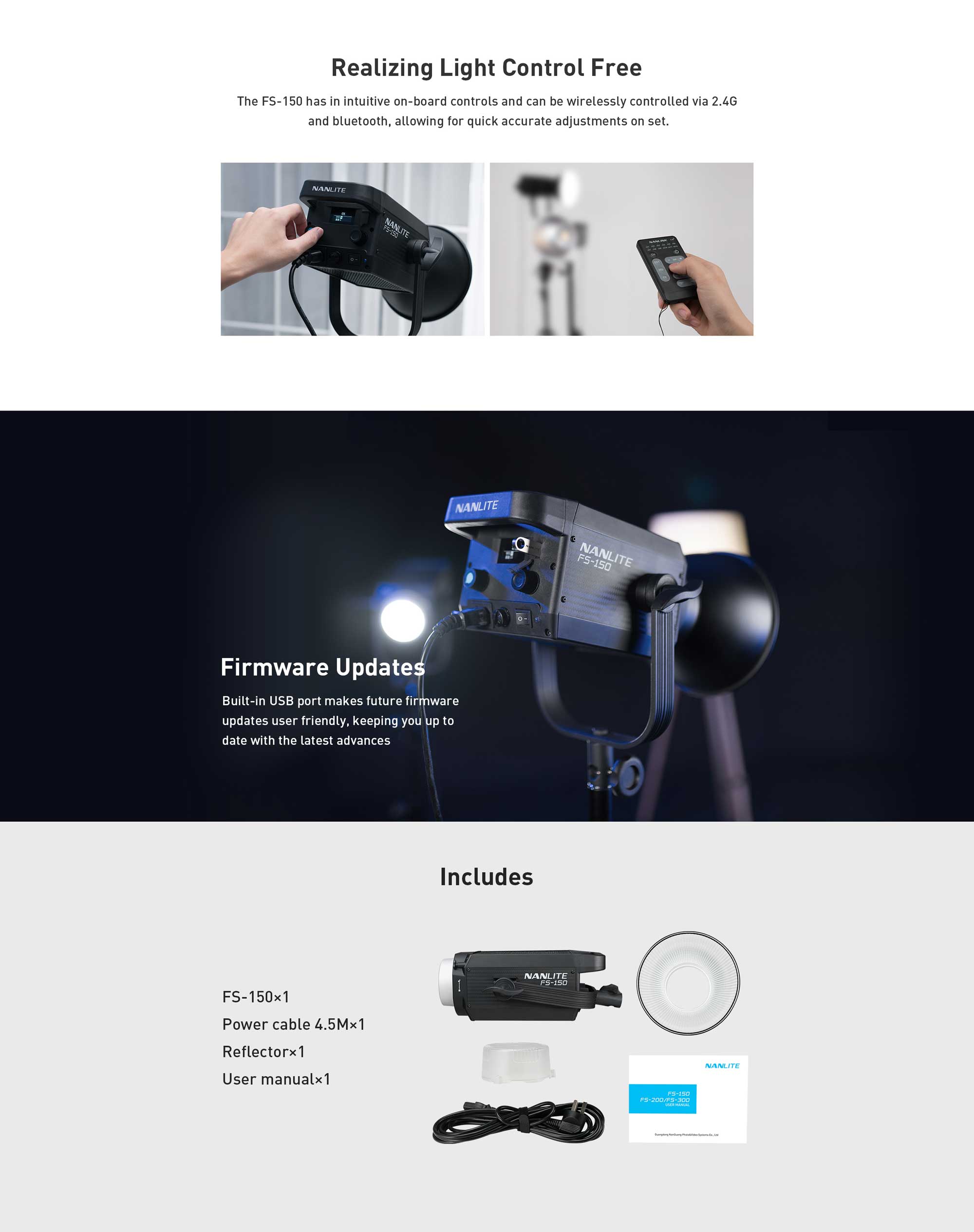 Студійне світло Nanlite FS-150 Daylight LED Spot Light (FS-150)