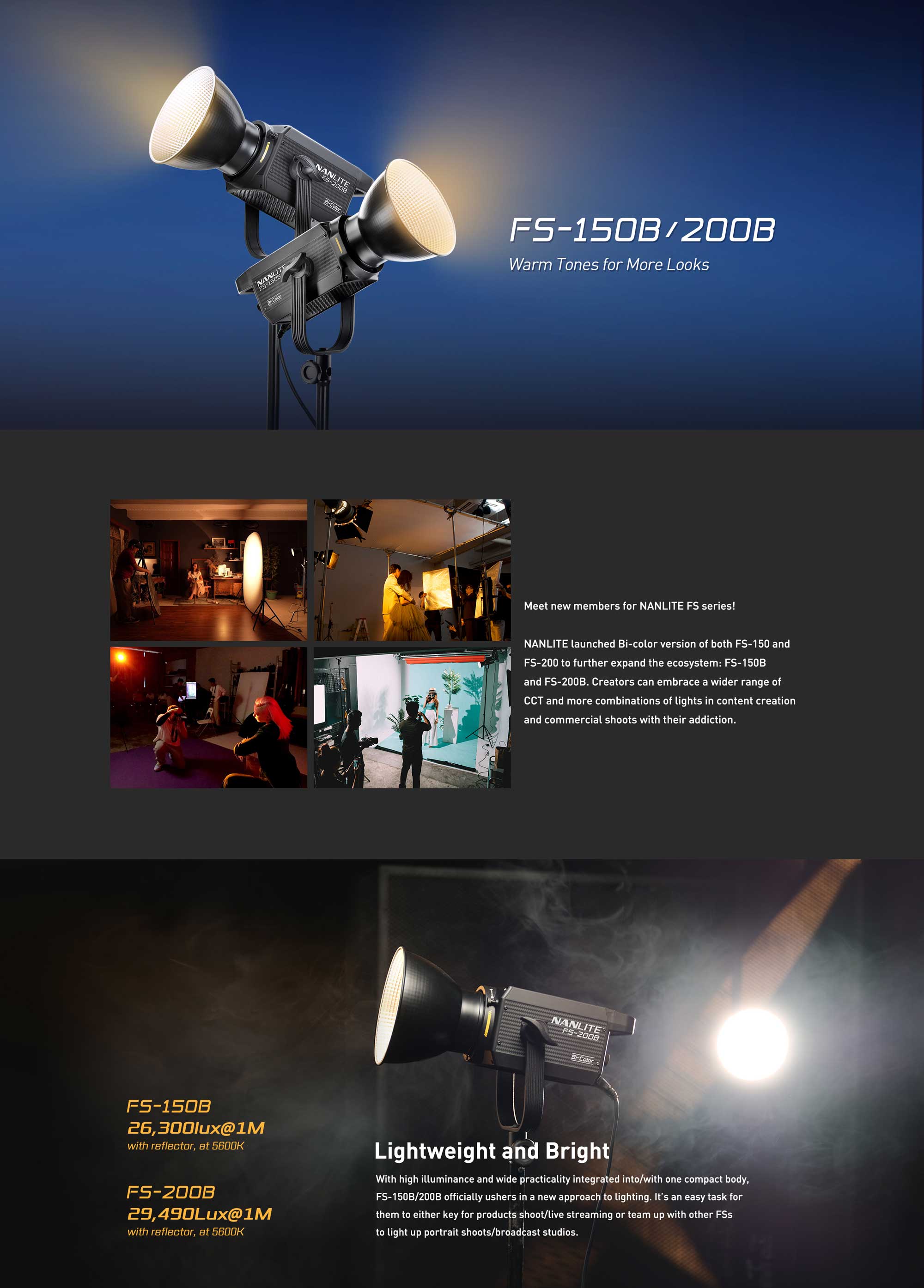 Студійне світло Nanlite FS-150B Bi-color LED Spot Light (FS-150B)