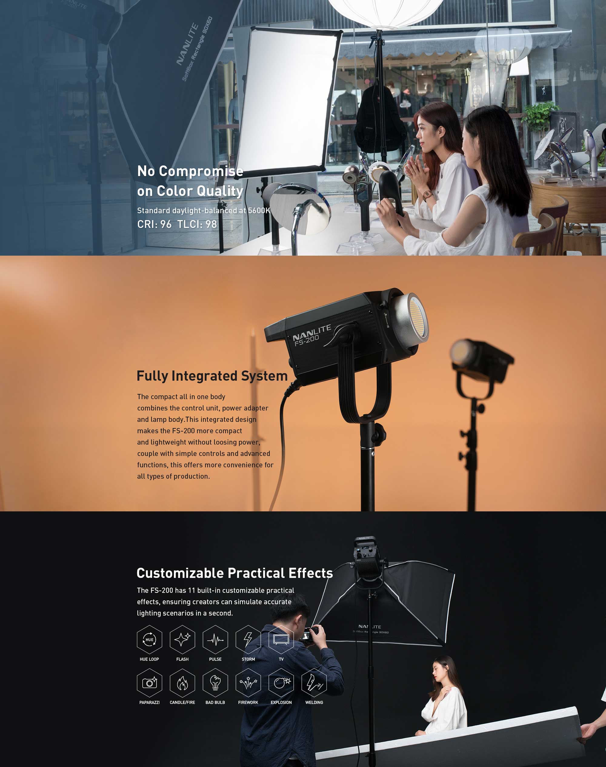 Студійне світло Nanlite FS-200 Daylight LED Spot Light (FS-200)