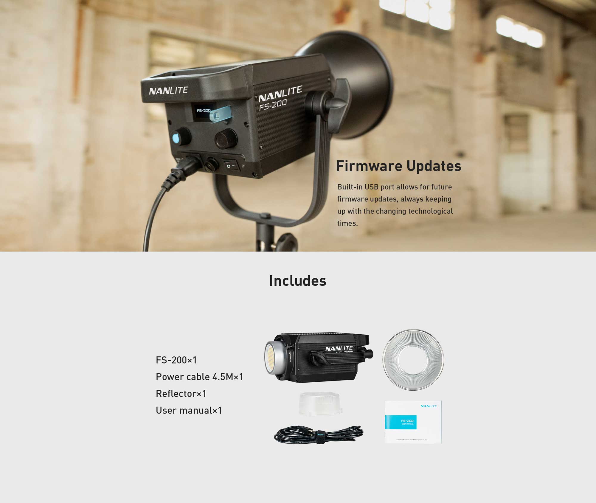 Студійне світло Nanlite FS-200 Daylight LED Spot Light (FS-200)