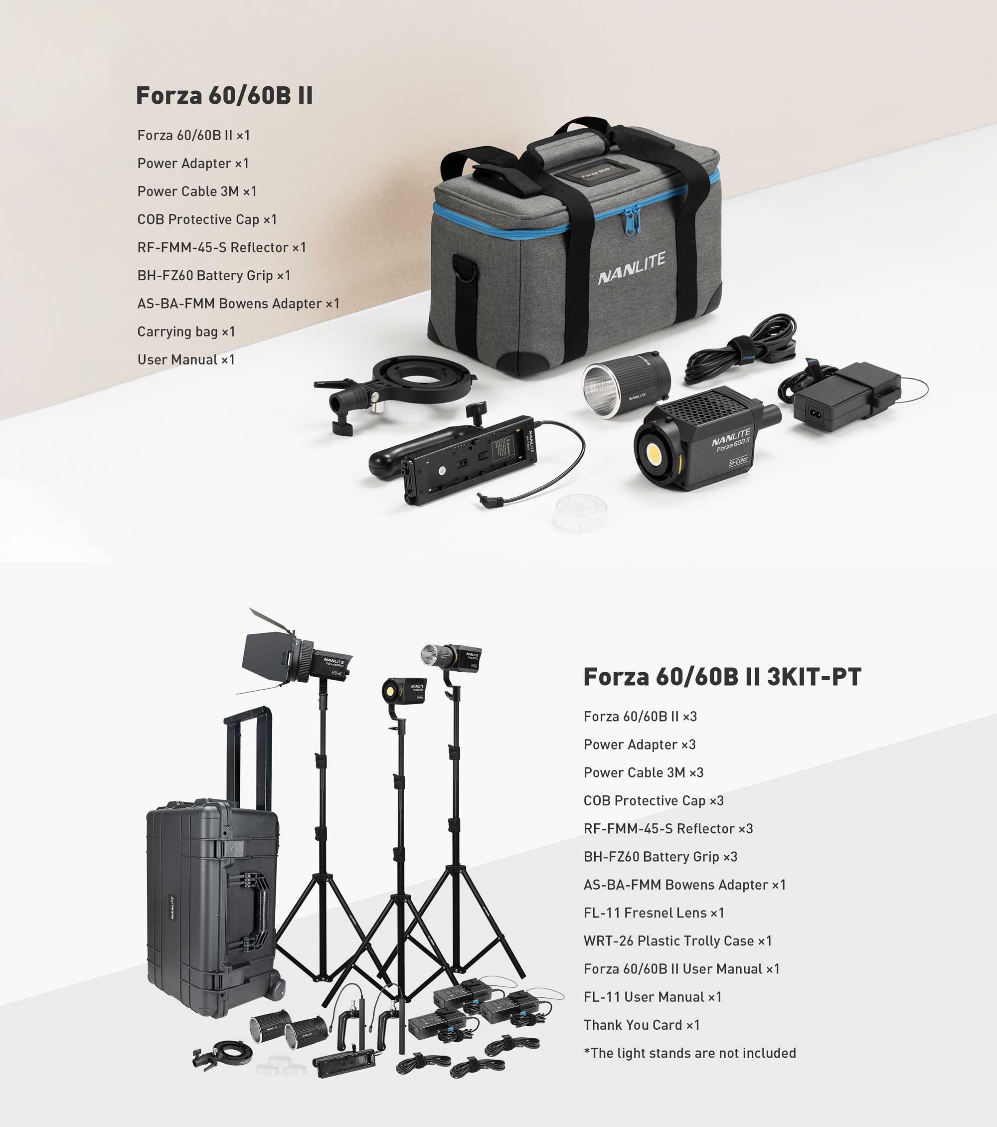 Студійне світло Nanlite Forza 60B II Bi-Color LED Monolight (FORZA60BII)