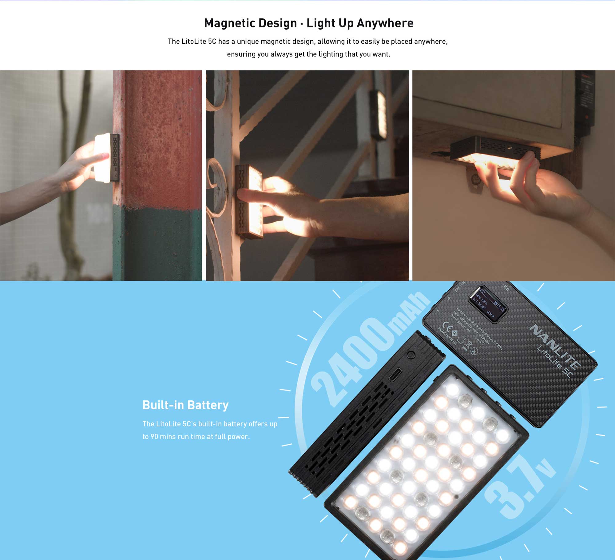 Світлодіодна панель Nanlite LitoLite 5C RGBWW Mini LED Panel (LITOLITE5C)