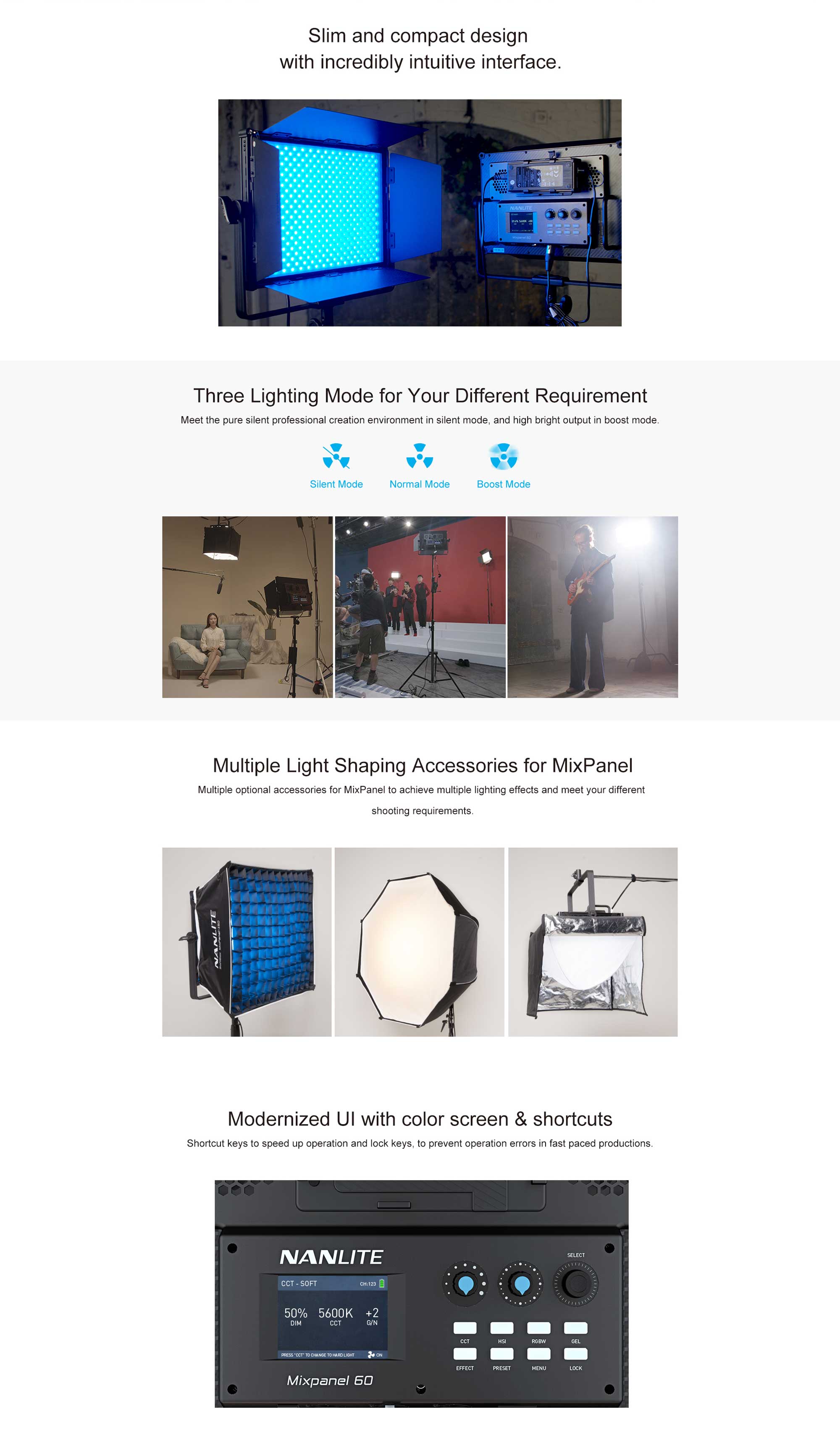 Світлодіодна панель Nanlite MixPanel 60 RGBWW LED Panel (15-2010)