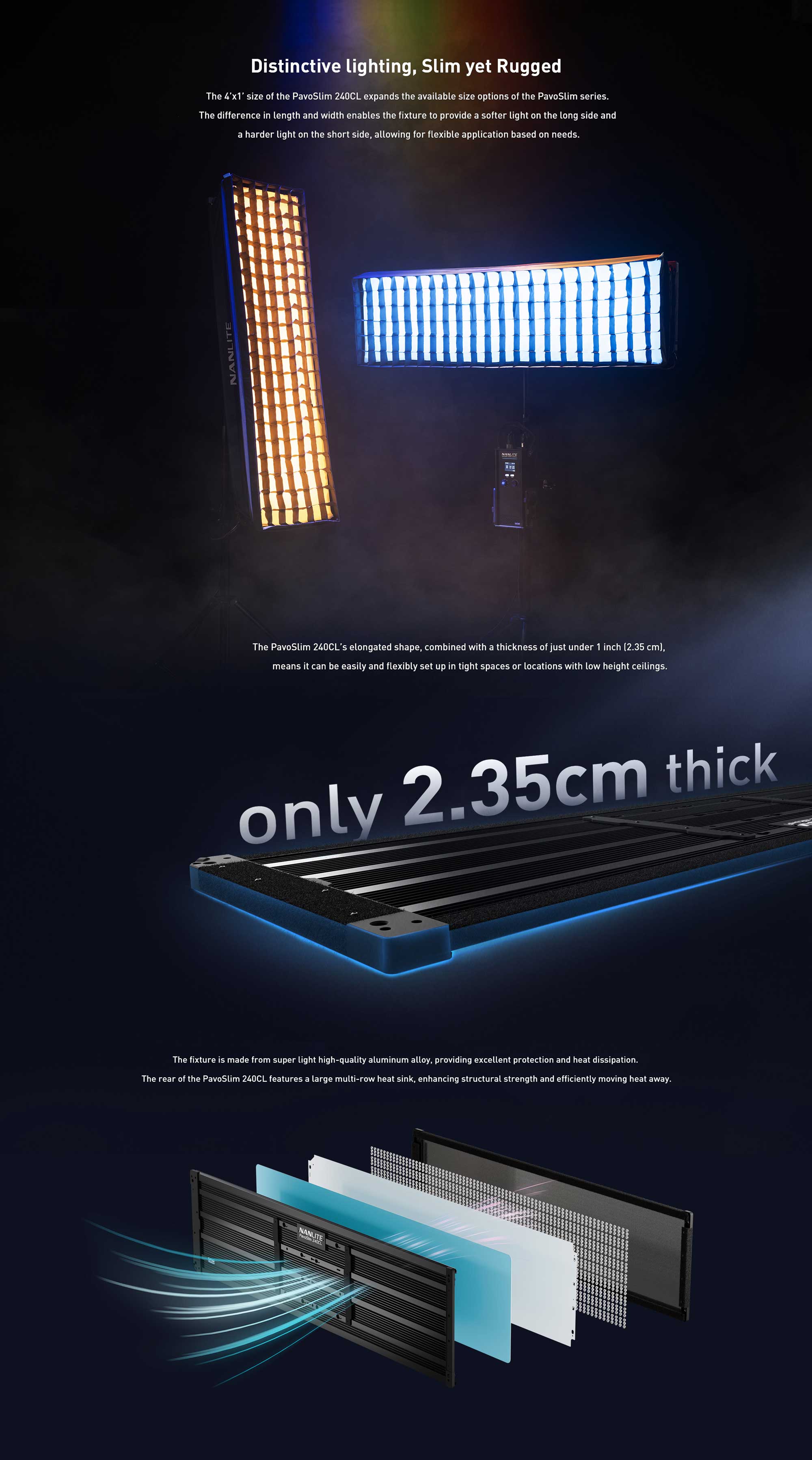 Світлодіодна панель Nanlite PavoSlim 240CL RGB LED Panel with Quick-Open Softbox (PS240CL)
