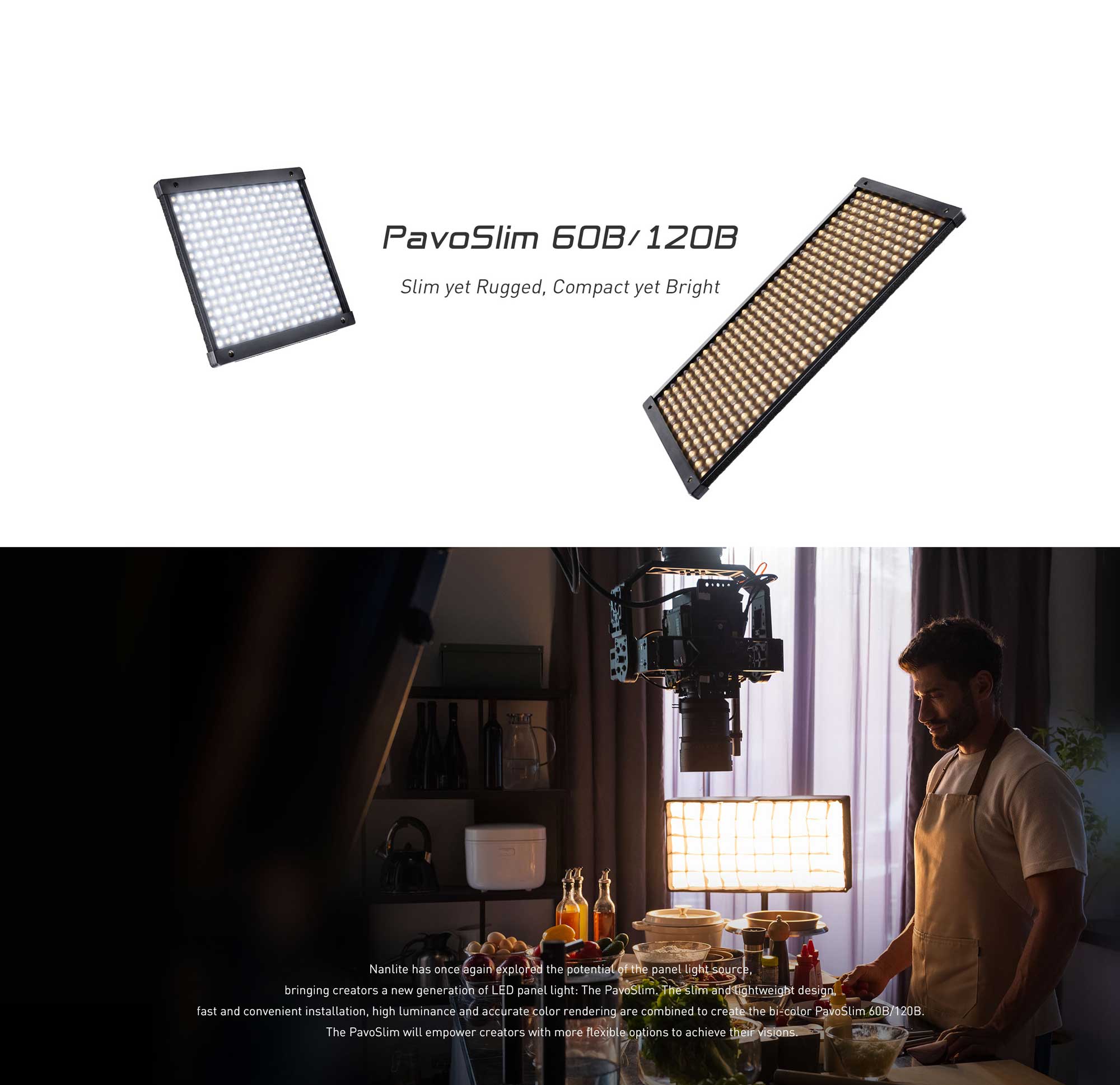 Світлодіодна панель Nanlite PavoSlim 60B Bi-Color LED Panel with Quick-Open Softbox (PS60BQR)