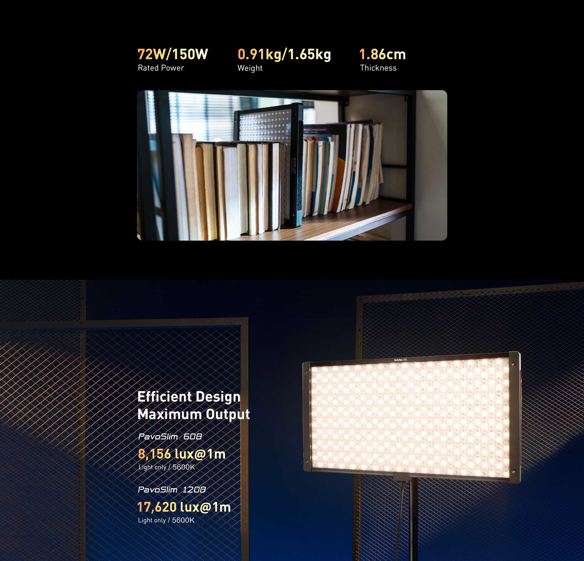 Світлодіодна панель Nanlite PavoSlim 60B Bi-Color LED Panel with Quick-Open Softbox (PS60BQR)