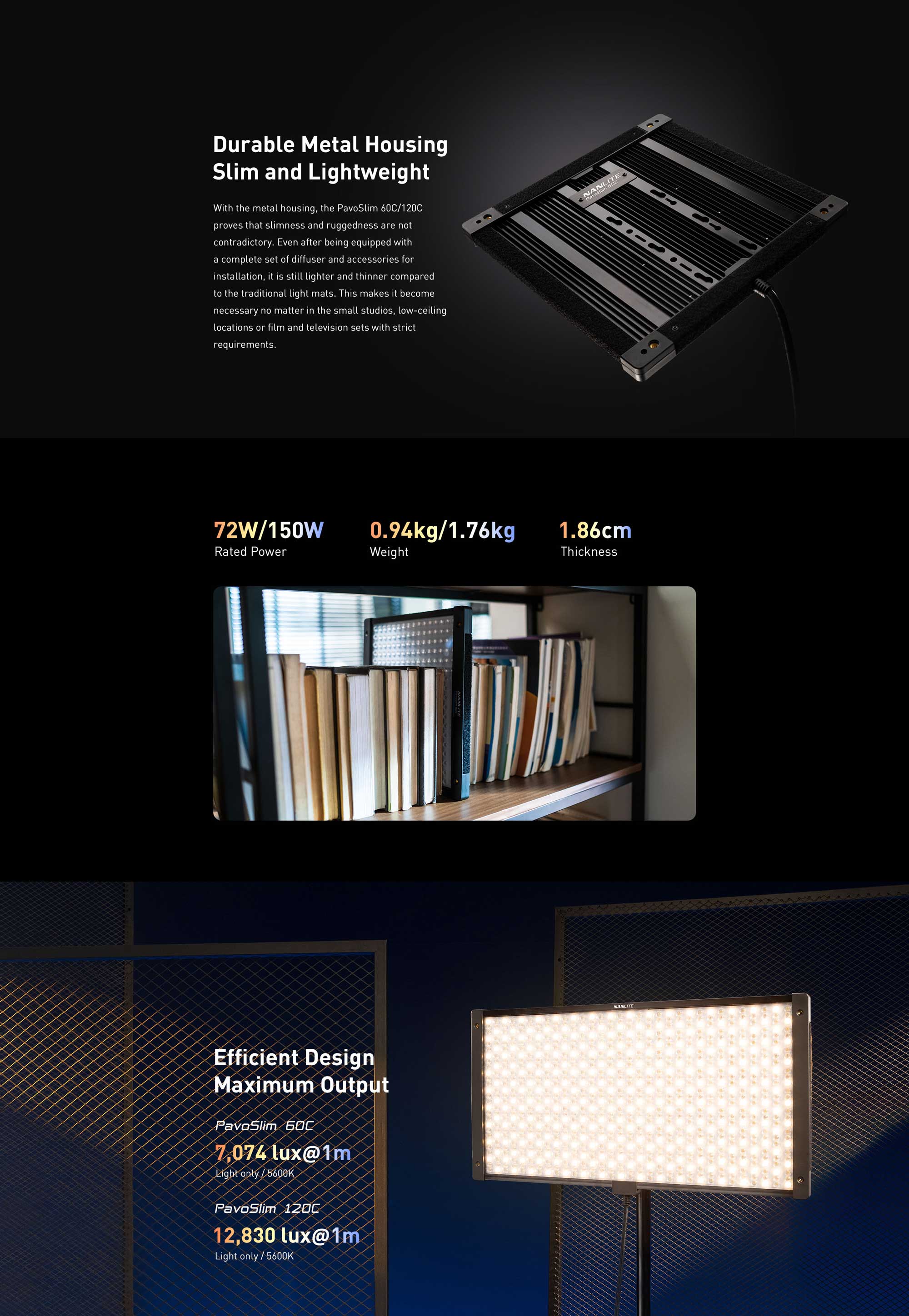 Світлодіодна панель Nanlite PavoSlim 120C RGB LED Panel with Quick-Open Softbox (PS120C)