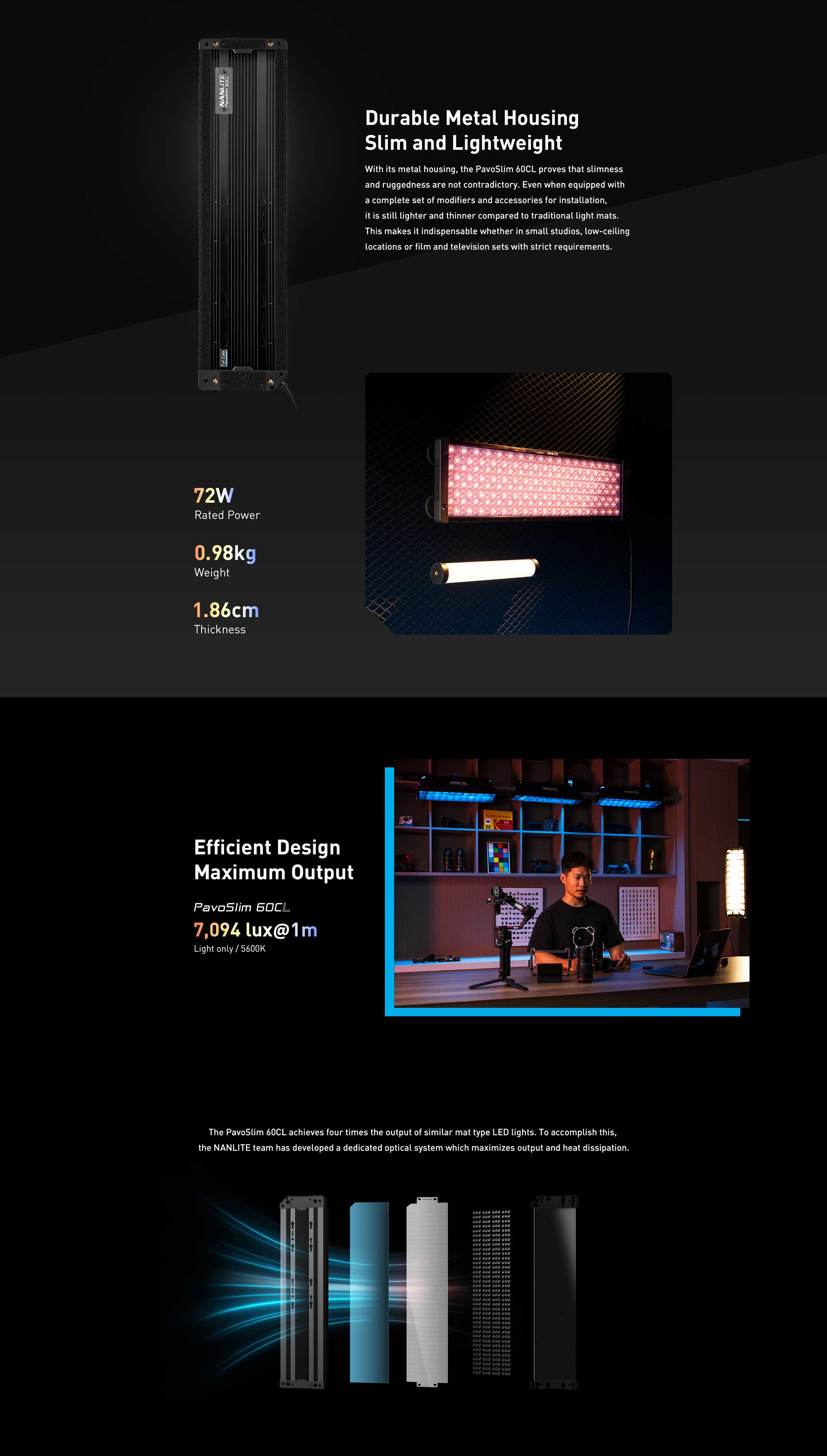 Світлодіодна панель Nanlite PavoSlim 60CL RGB LED Panel with Quick-Open Softbox (PS60CL)