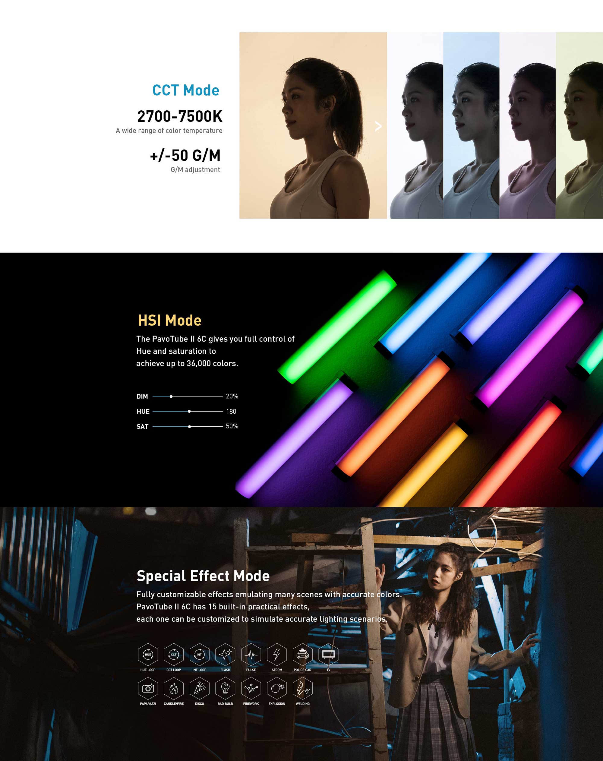 Nanlite PavoTube II 6C RGB LED Tube Light (15-2017)