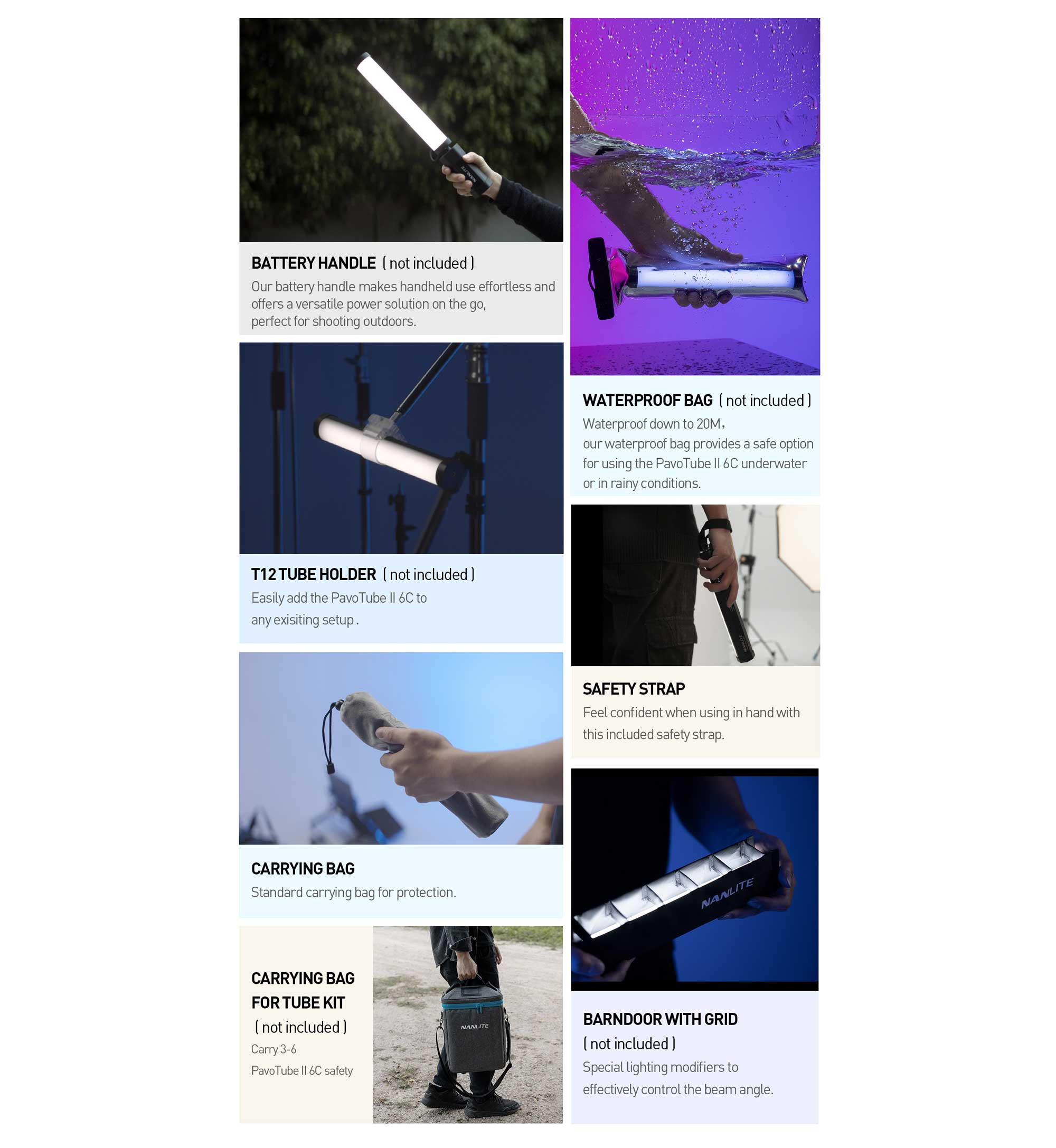 Nanlite PavoTube II 6C RGB LED Tube Light (15-2017)