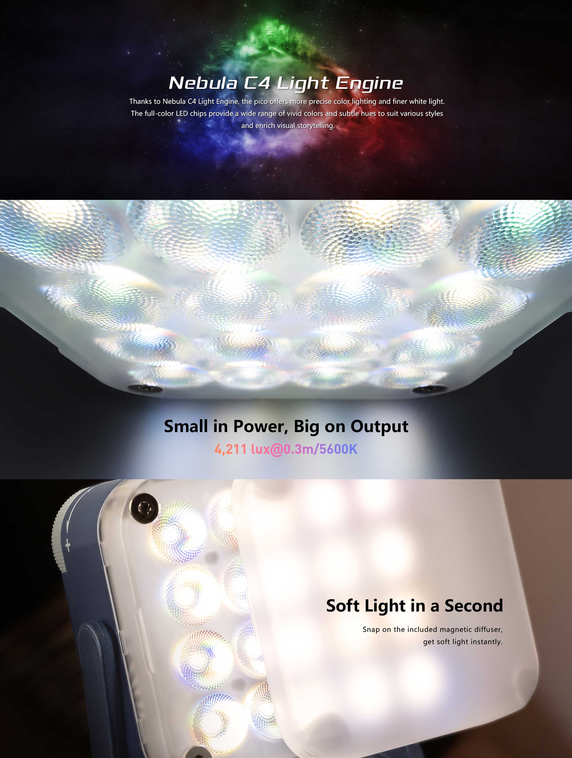 Студійне освітлення Nanlite Pico LED Mini Pocket Light (Midnight Blue) (pico-midnight)